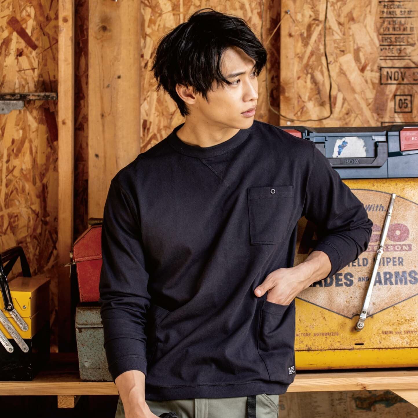 G-958 【GLADIATOR】コットン素材5ポケットTシャツ長袖 | コーコス信岡
