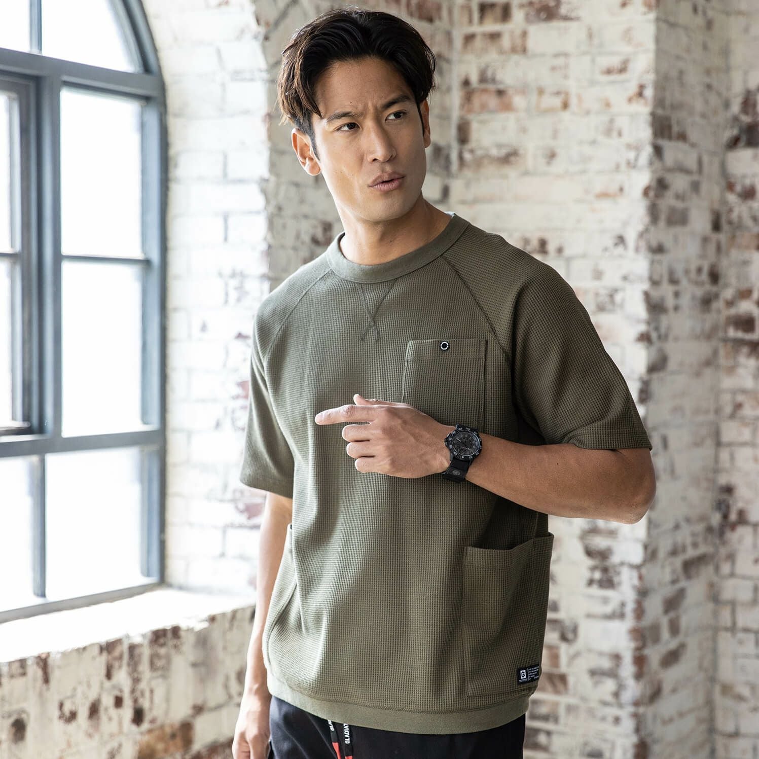 GLADIATOR】薄地ワッフル素材5ポケットTシャツ|コーコス信岡公式通販