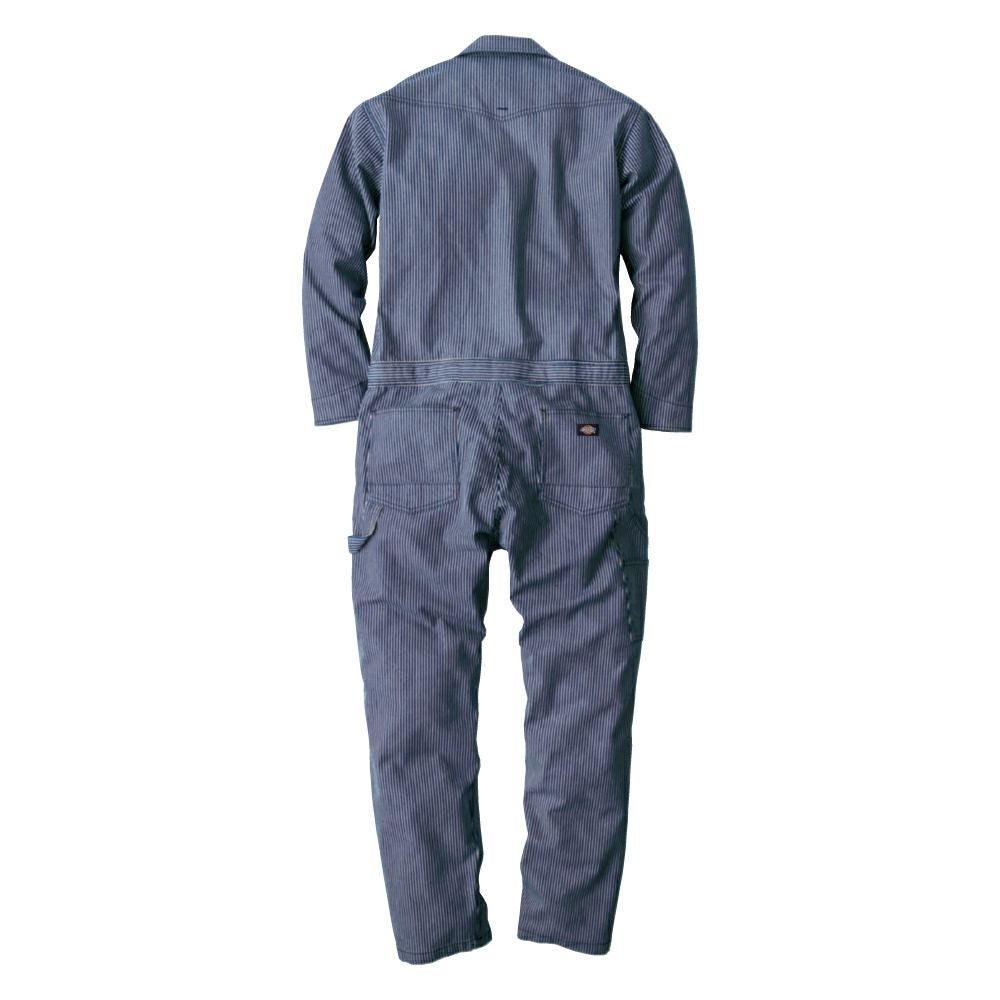 D-7106 【Dickies】ストレッチヒッコリー長袖ライトつなぎ | コーコス