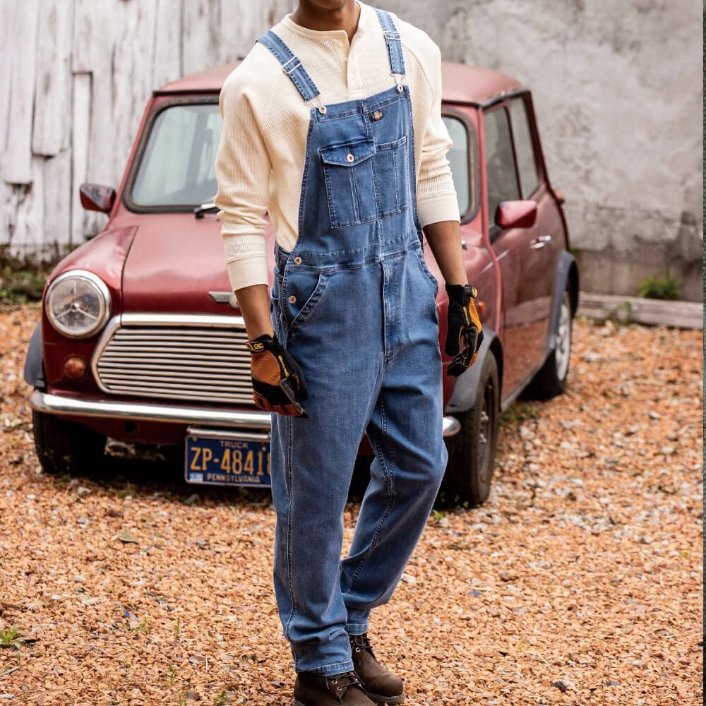 D-689 【Dickies】ストレッチシルキーデニムオーバーオール | コーコス