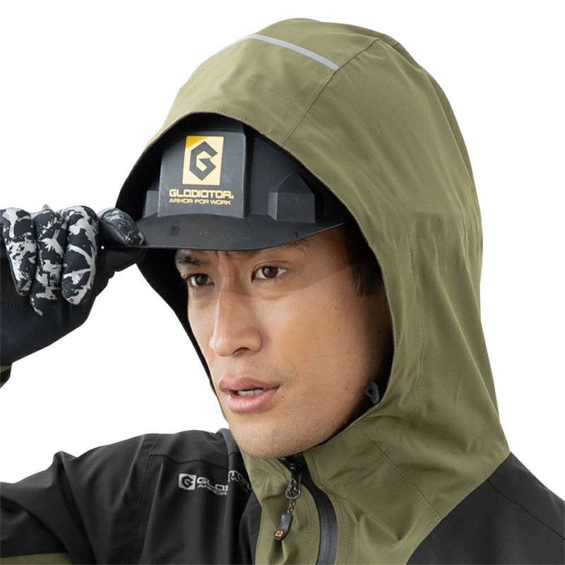 ヘルメット対応フード