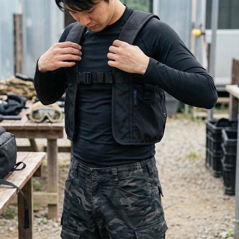 ブラック着用イメージ(AIモデル使用)