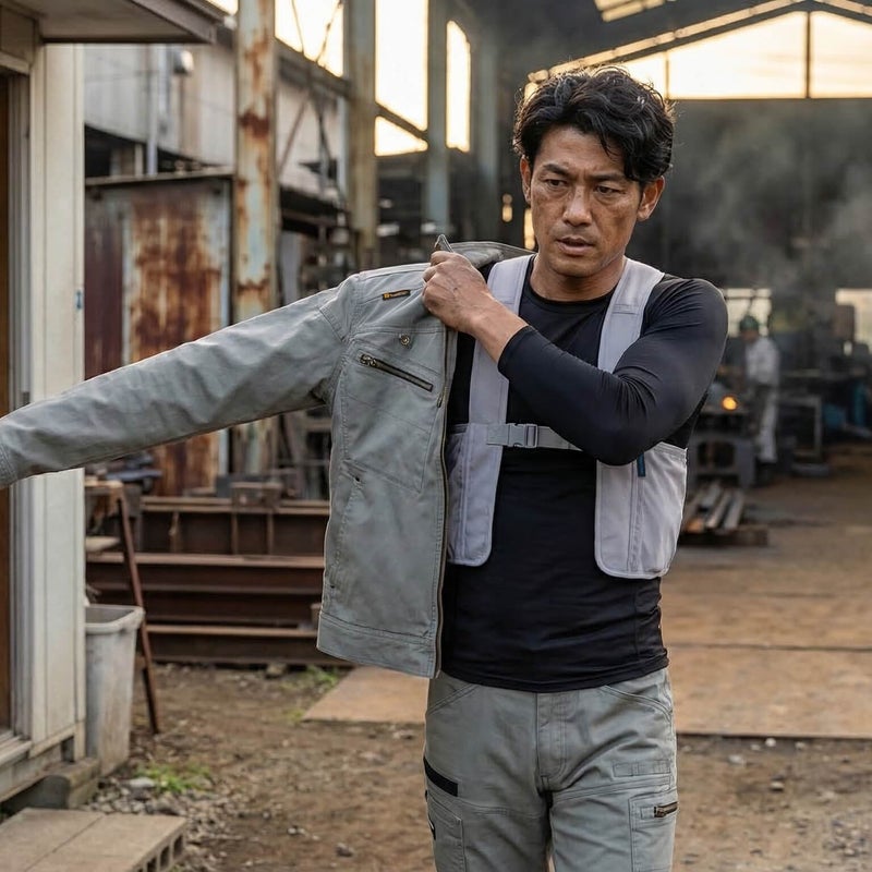 ブラック着用イメージ(AIモデル使用)