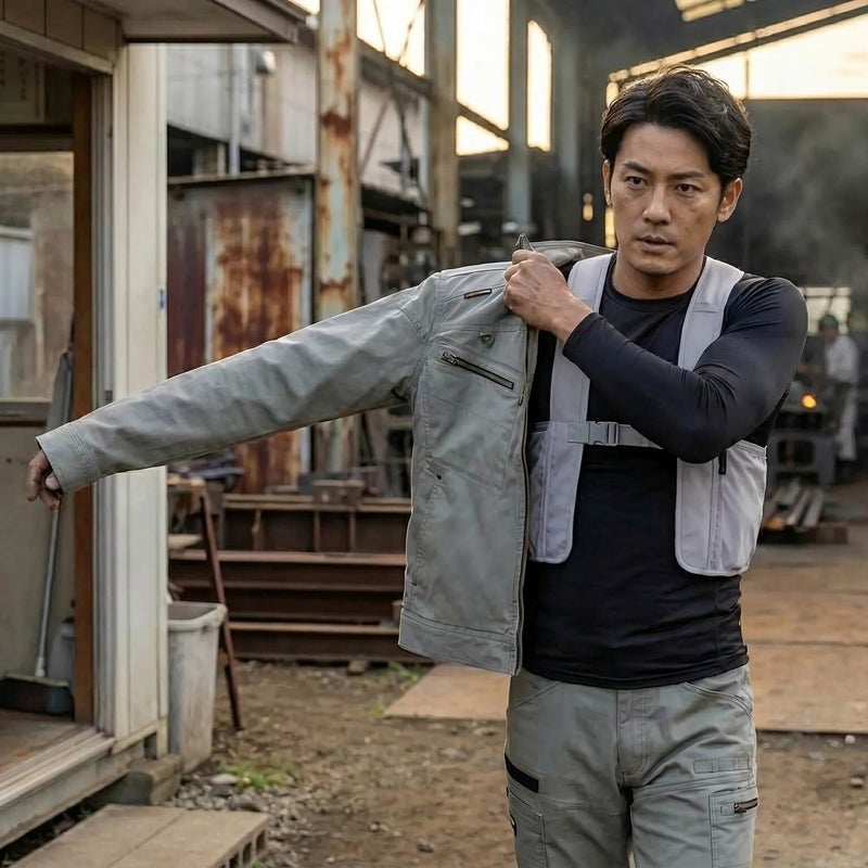 ブラック着用イメージ(AIモデル使用)