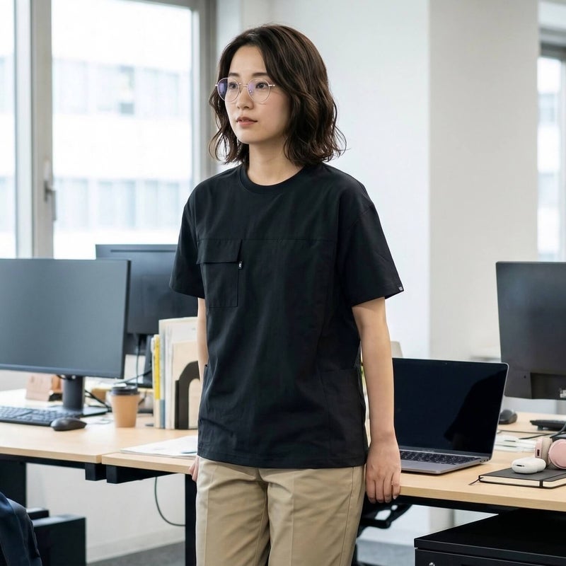 ブラック着用イメージ(AIモデル使用)