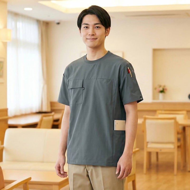 チャコール着用イメージ(AIモデル使用)