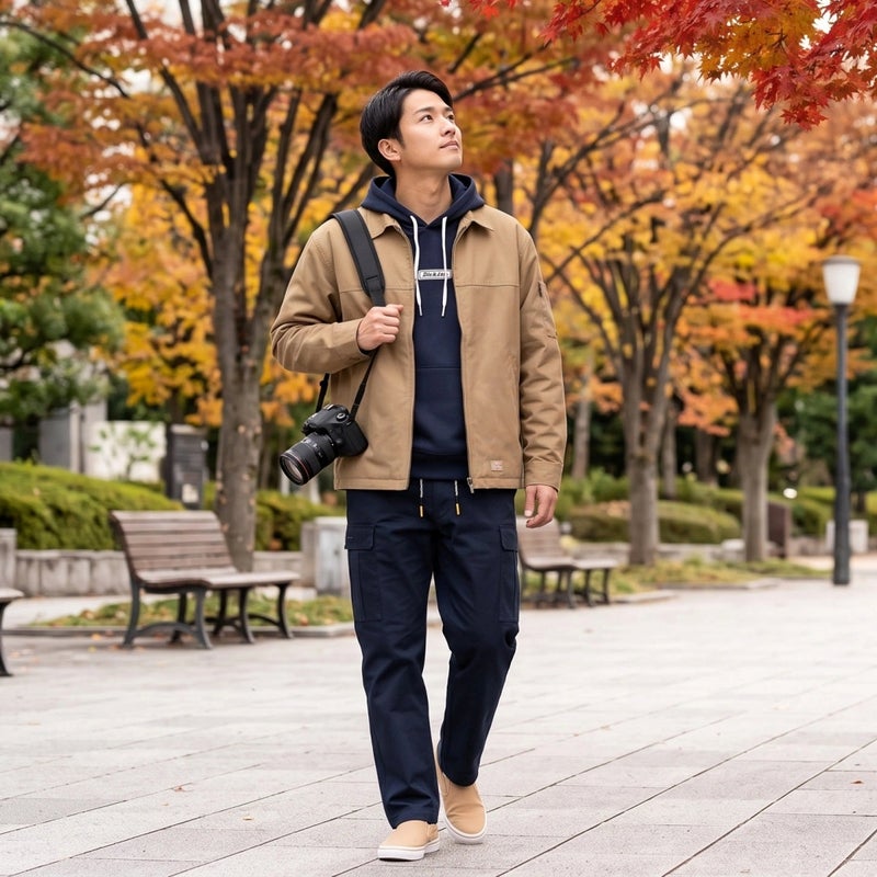 AIモデル着用イメージ(キャメル)